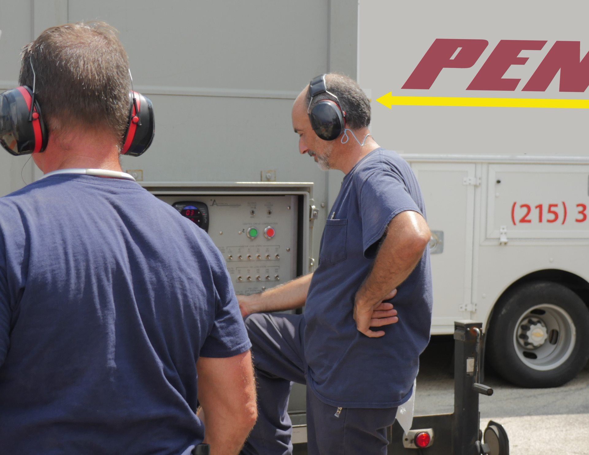 Penn Power Systems technicians commissioning a standby installation on site